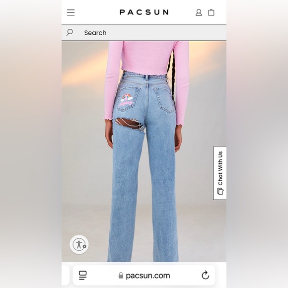 PACSUN PLAYBOY JEANS SIZE 24 - Picture 12 of 15